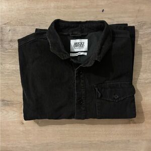 Bricks & Wood Black Corduroy Overshirt M